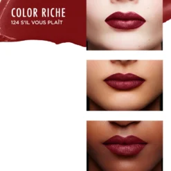 L'Oreal Lu0027Oréal Lippenstift Color Riche Satin 124 Su0027il Vous Plait Rood -Vitaal Glam Verkoopwinkel 1019305 3