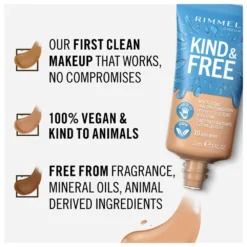 Rimmel KIND & FREE Vegan Foundation 410 Latte -Vitaal Glam Verkoopwinkel 1041364 3