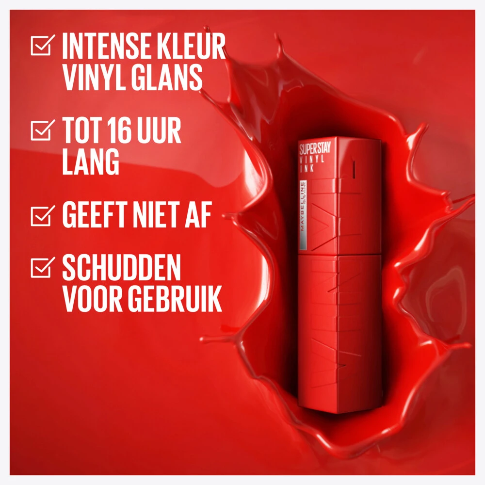 Maybelline MNY Vinyl Ink Lippenstift 50 Wicked 6 Maybelline MNY Vinyl Ink Lippenstift 50 Wicked - Afbeelding 4