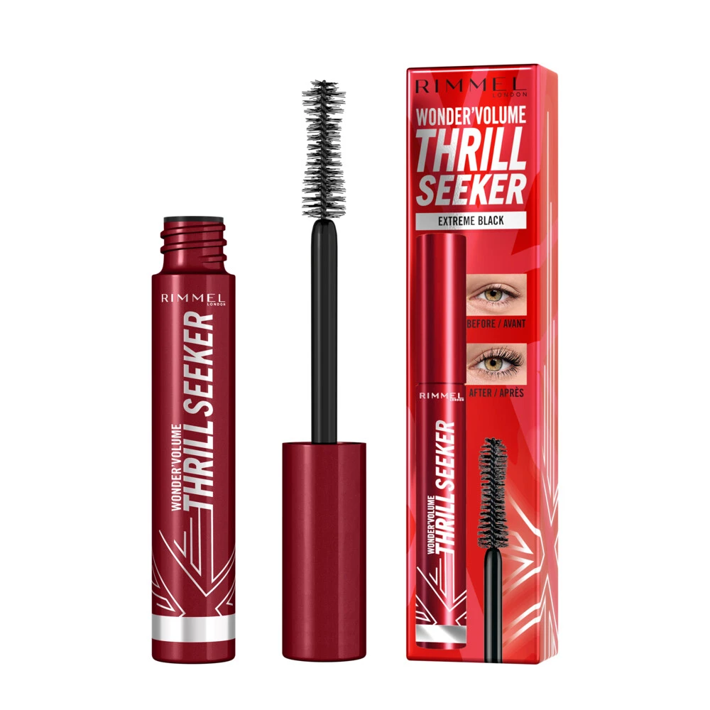 Rimmel Wonderu0027Volume Thrill Seeker Mascara 001 Extreme Black 4 Rimmel Wonderu0027Volume Thrill Seeker Mascara 001 Extreme Black - Afbeelding 2