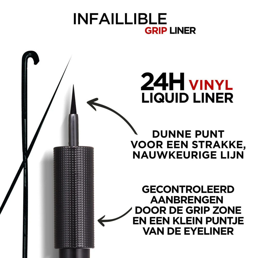 L'Oreal Lu0027Oréal Infaillible Grip 24H Vinyl Liquid Eyeliner Zwart 4 L'Oreal Lu0027Oréal Infaillible Grip 24H Vinyl Liquid Eyeliner Zwart - Afbeelding 2