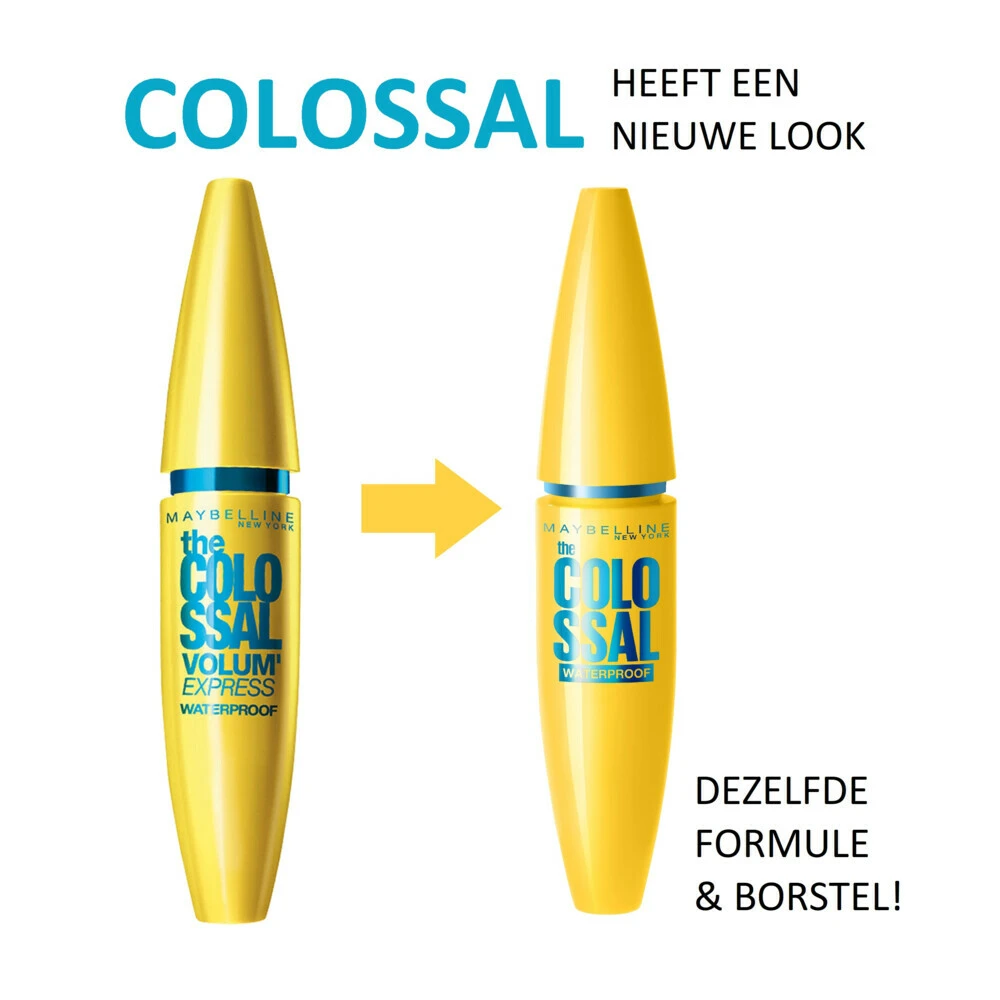 Maybelline Volumu0027 Express Colossal Waterproof Zwart Mascara 4 Maybelline Volumu0027 Express Colossal Waterproof Zwart Mascara - Afbeelding 2