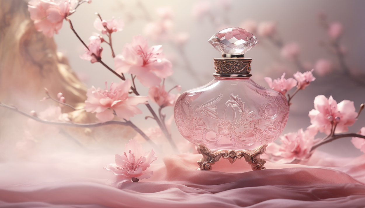 Vitaal Glam Verkoopwinkel -Vitaal Glam Verkoopwinkel vecteezy ai generated perfume bottle with some pink flowers and some 35757147